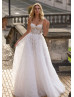 Ivory Sweetheart Corset Beaded Tulle Wedding Dress